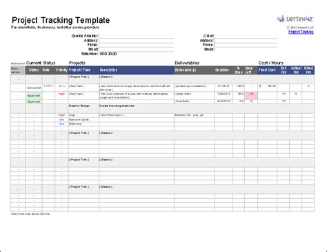 Free Project Tracking Template for Excel