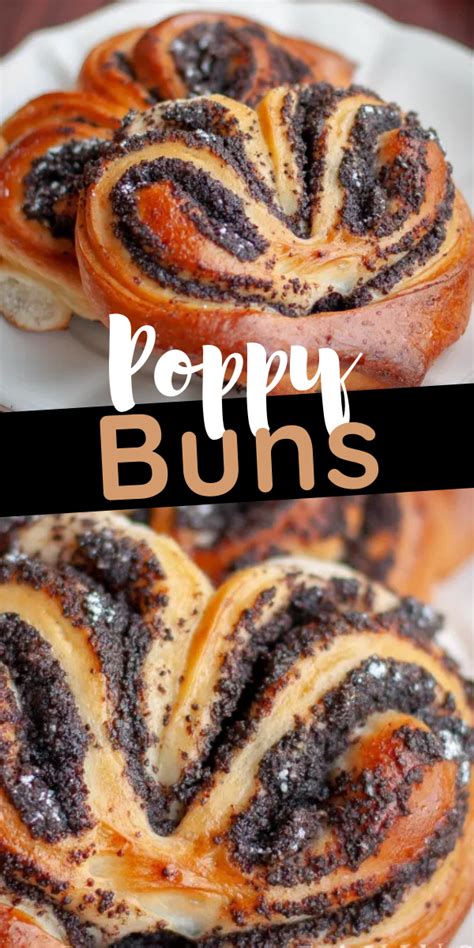 Poppy seed Pastry Buns | Poppy seed buns recipe, Sweet buns, Sweet recipes