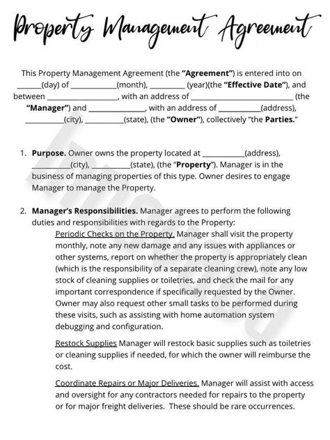 Property Management Agreement. This form is the perfect form for you ...