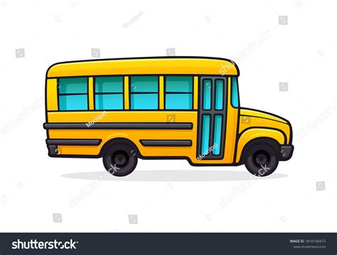 Yellow School Bus Passenger Transport Transportation Stock Vector ...