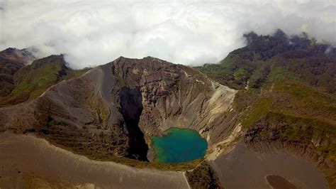 Aerial View Of Irazu Volcano Crater Lake In Stock Footage SBV-327201203 ...