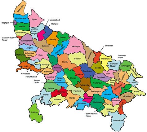 75 Districts Of Uttar Pradesh: Map, Population, Administrative Divisions