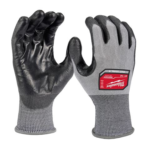 Milwaukee Tool Medium Gray Nitrile Level 4 Cut Resistant High Dexterity ...