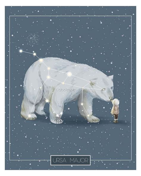 Ursa Major Art Print Constellation Art Polar Bear Art - Etsy | Polar ...