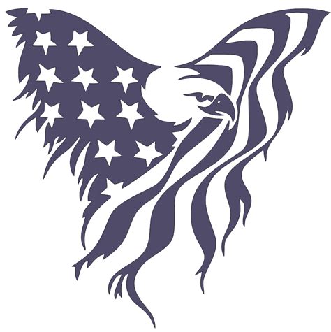 Metal Art DXF Files Flying Eagle american flag DXF | Free Vector