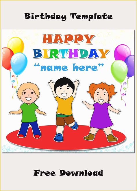 Free Birthday Templates Photoshop Of Free Birthday Photoshop Templates ...