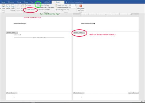 Different first page header in word latest - armorlokasin