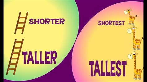 Taller And Shorter & Tallest And Shortest | Comparison for Kids ...