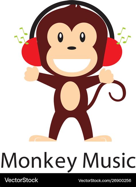 Monkey music Royalty Free Vector Image - VectorStock