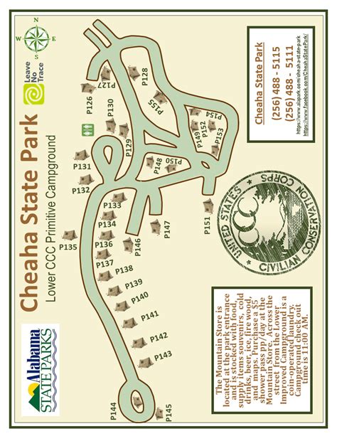 Cheaha CCC Primitive Campground Map | Alapark