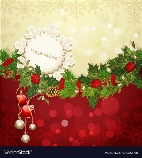 Christmas garland Royalty Free Vector Image - VectorStock