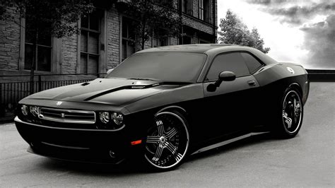 Download Dodge Challenger Matte Black Wallpaper | Wallpapers.com