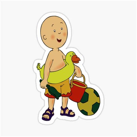 "Caillou Beach" Sticker for Sale by kyarnkid | Redbubble