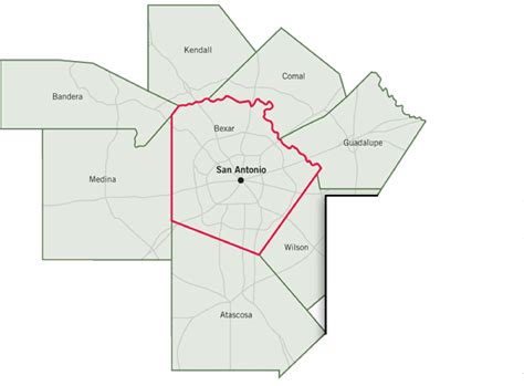 Map Of Bexar County Texas - Alaine Leonelle