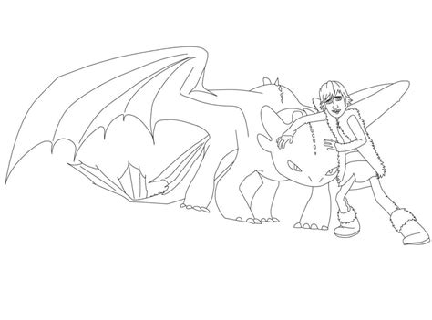 Toothless and Friend Hiccup coloring page - Download, Print or Color ...