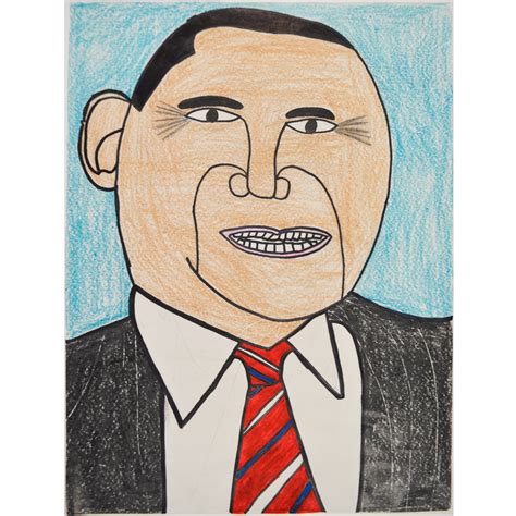 Drawing - Barack Obama by Brenda Sepulveda - Gateway Arts