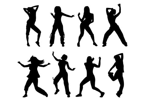 Vector Silhouette Of Zumba Motion 122058 Vector Art at Vecteezy