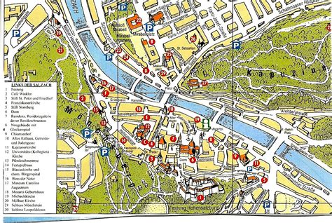 map of Salzburg - Austria | Salzburg austria, Fall travel, Tourist map