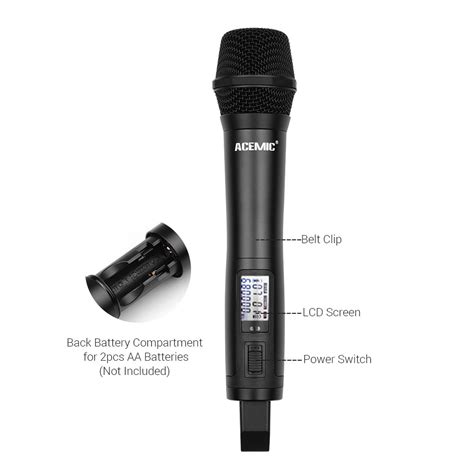 UHF Wireless Handheld Microphone Mic System for DSLR Camera Camcorder ...