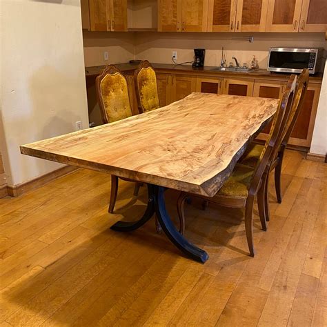 Maple Live Edge Slab Table | 7'6" Long | Lancaster Live Edge