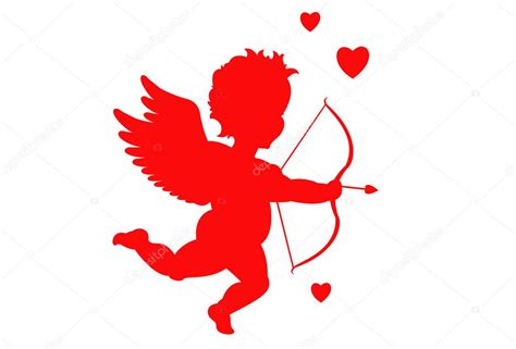 Cupid silhouette — Stock Vector © hugolacasse #6059336