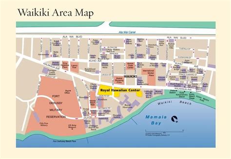 Map Of Waikiki Beach Hotels