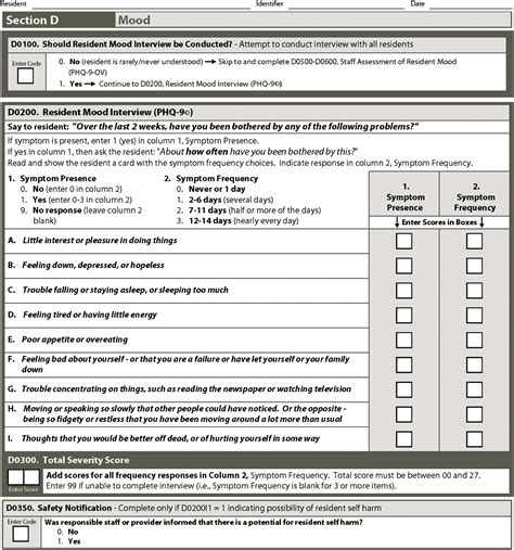 Mds Section F Printable Form - Printable Forms Free Online