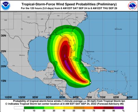 Tropical Storm Ian Path, Tracker as Florida Warned of Hurricane