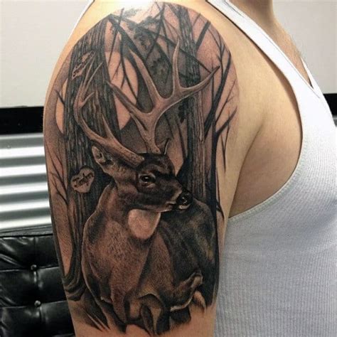 90 Deer Tattoos For Men - Manly Outdoor Designs