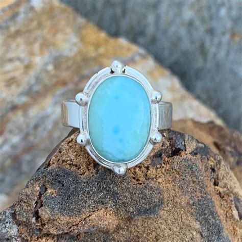 Sterling Silver Larimar Ring - GLE-Good Living Essentials