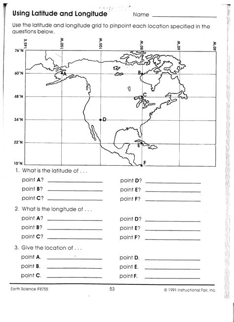 Latitude And Longitude Printable Practice Worksheets - Printable Worksheets