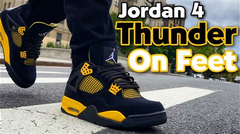 Jordan 4 Thunder ⚡️Best On Feet Look - YouTube