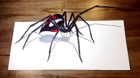 WILL IT BITE?! - Black Widow Challenge 3D Spider Drawing Trick Art