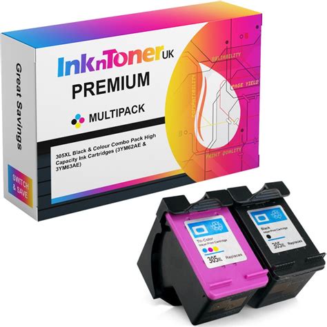 Premium Remanufactured HP 305XL Black & Colour Combo Pack High Capacity ...