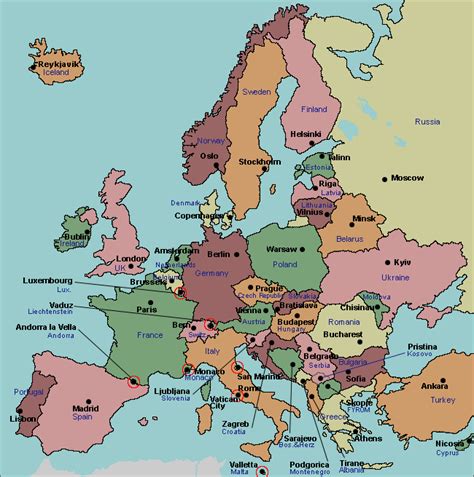 A Map Of Europe With Capitals – Topographic Map of Usa with States