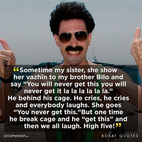 21 Not So Best Borat Quotes | 21 Funny Borat Quotes That Are Offensive