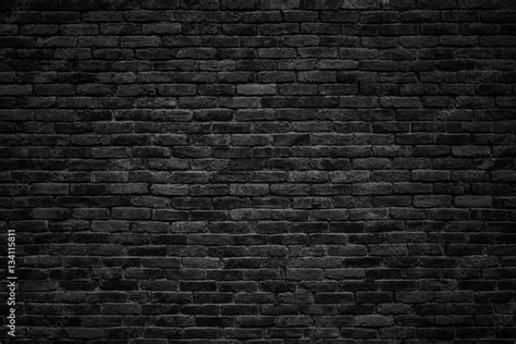 Photo & Art Print black brick wall, dark background for design, dmitr1ch