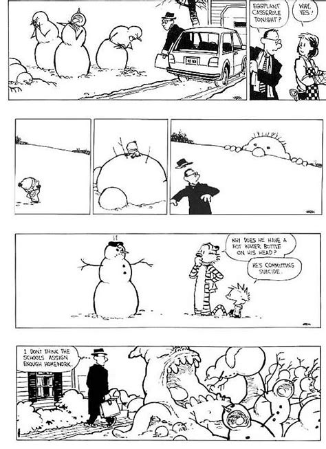 Calvin and Hobbes Snowman Wallpaper - WallpaperSafari