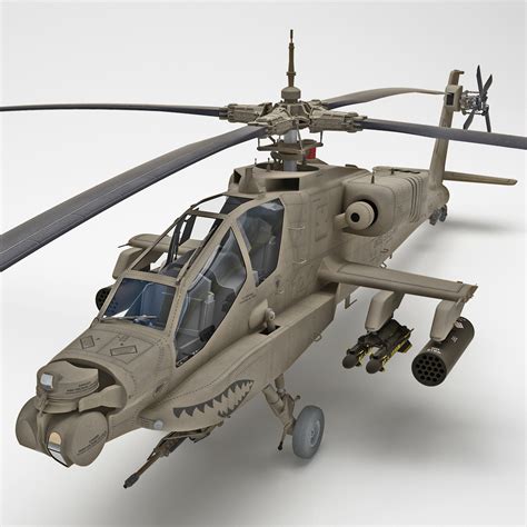 ah 64 apache helicopter 3d model