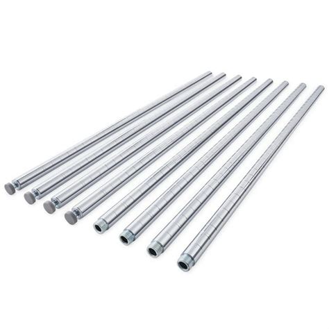 HSS Steel 71" Long Pole 1" pole diameter 1.2 mm Thickness Chrome 4-Pack ...