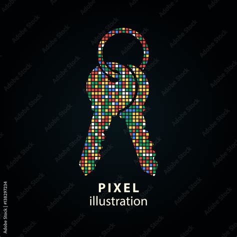 Key - pixel illustration. Stock Vector | Adobe Stock