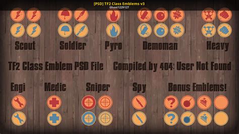 [PSD] TF2 Class Emblems v3 [Team Fortress 2] [Modding Tools]