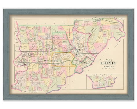 DARBY, Pennsylvania - 1892 Map