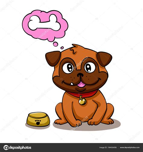 Hungry Dog Cartoon Illustration Stock Photo by ©Milesthone 194434456