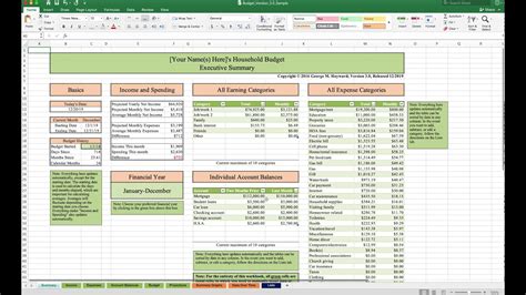 Excel 2002 monthly home budget spreadsheet - standardfecol