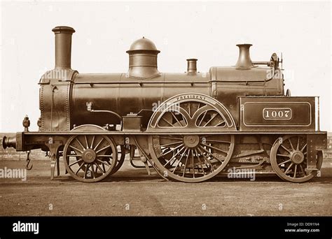 LNWR "President" steam locomotive Victorian period Stock Photo, Royalty ...