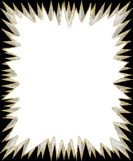 an abstract white frame on a black background with space in the center ...