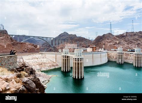 Tourists at overlook at Hoover Dam with Mike O'Callaghan–Pat Tillman ...