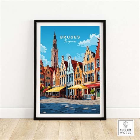 Bruges Poster Travel Poster Birthday Present Wedding Anniversary Gift ...