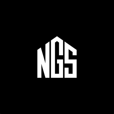 NGS letter logo design on BLACK background. NGS creative initials ...